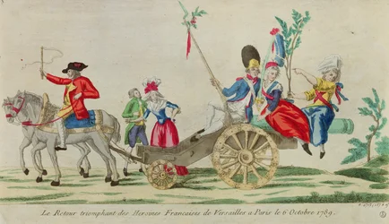 The triumphant return of the French heroines from Versailles to Paris on the 6 October 1789